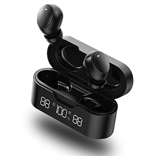 Auriculares inalámbricos, Auriculares Bluetooth 5.1 con Micrófonos, Cascos Inalambricos IPX7 Impermeable Auriculares Inalambricos Deportivos,Reproducción de 30H,Control Tactil, ENC Reducción Ruido…