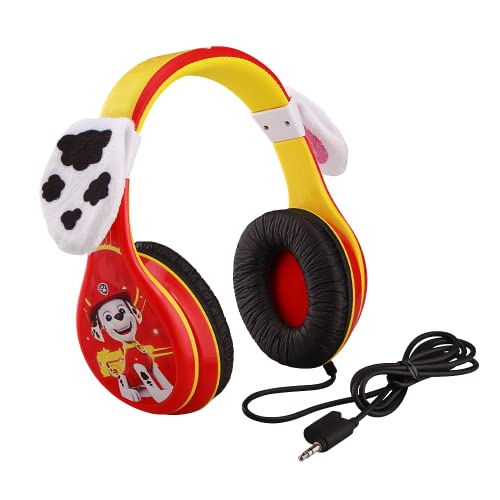 EKids Paw Patrol Marshall - Auriculares de Diadema para niños con función de limitación de Volumen integrada para Escuchar de Forma Segura, Color Rojo