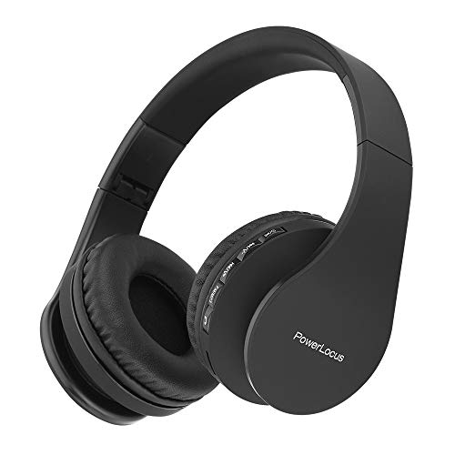 PowerLocus Auriculares Inalámbricos Bluetooth, Auriculares Bluetooth Diadema, Cascos Bluetooth con Micrófono, Hi-Fi Stereo Sonido, Graves Profundos, Audifonos Plegables para iPhone/Android/PC/Viajes