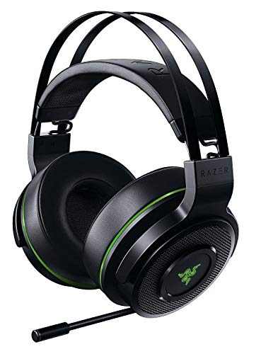 Razer Thresher para Xbox One y Xbox Serie X / S Auriculares Inalámbricos para juegos, 16 horas de duración de la batería,controlador de 50 mm,Windows Sonic,almohadillas de cuero sintético, Plateado