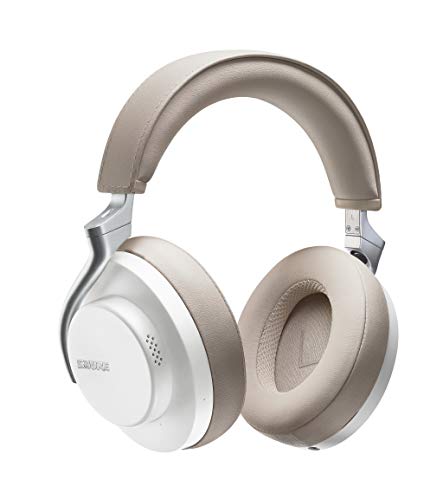 Shure AONIC 50 Auriculares canceladores de Ruido inalámbrico, Bluetooth 5 inalámbrico, sobre el Ajuste de la Oreja, 20 Horas de duración de la batería, Controles de la Punta de los Dedos - Blanco