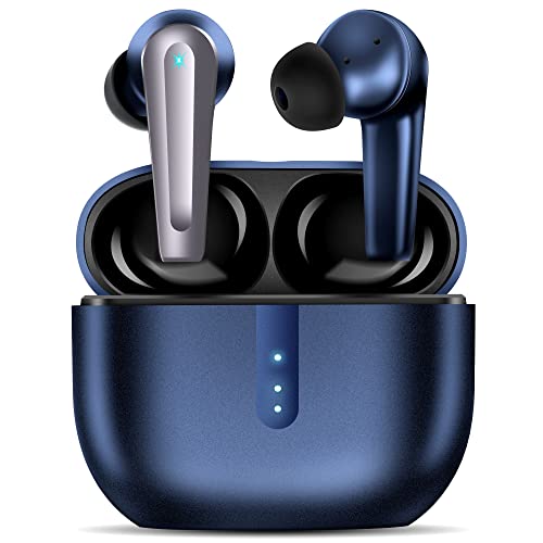 Auriculares Inalámbricos, layajia Bluetooth 5.1 Air Micrófonos con Cancelación de Ruido Incorporada, IPX7 a Prueba de Agua, Auriculares Internos, Tiempo de Reproducción de 20 H para iPhone/Android