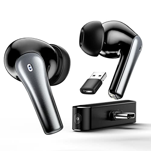 EasySMX 2.4G Auriculares Inalámbricos para Juegos, Funciona con Meta/Oculus Quest 2, Baja Latencia de 30 ms, Compatible con PS4, PS5, PC, Switch