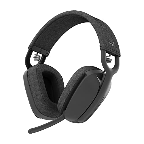 Logitech Zone Vibe 100 Auriculares inalámbricos ligeros, Micrófono con cancelación de ruido, Bluetooth multidispostivivo avanzado, Funcionan con Teams, Google Meet, Zoom, Mac/PC - Gris