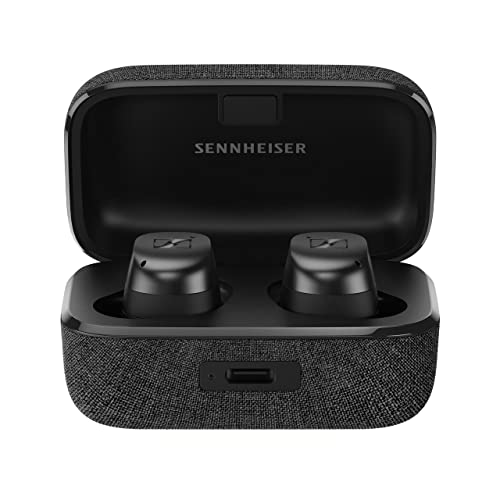 Sennheiser MOMENTUM True Wireless 3 - Auriculares intraurales con Bluetooth para música y llamadas con cancelación de ruido adaptable, carga inalámbrica Qi, duración de batería de 28 hora, Grafito