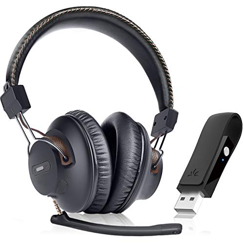 Avantree DG59M-Auriculares Bluetooth con Micrófono para PS5 y PS4, Inalámbricos con Adaptador USB para PC, Portátil, Ordenador, Juegos, Trabajo Desde Casa, Admite Audio en Juego, 40h [nintendo_switch]