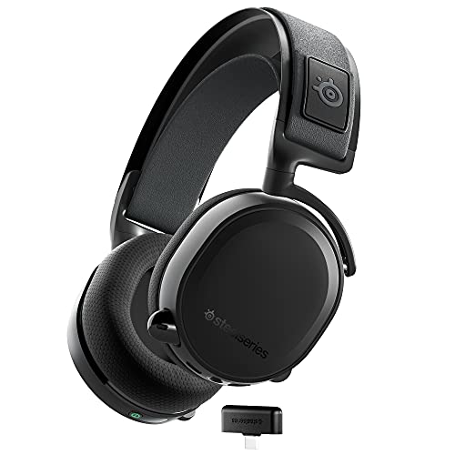 SteelSeries Arctis 7+ - Wireless auriculares gaming - 2,4 GHz sin pérdidas - Batería con 30 horas de autonomía - Para PC, PS5, PS4, Mac, Android y Switch - Negro