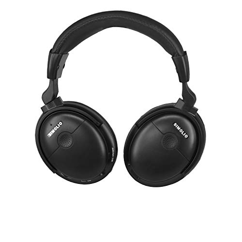 SIMOLIO Receptor de auriculares inalámbricos de TV, repuesto para sistema de escucha de TV SM-825D Pro, auriculares inalámbricos para ver TV, con mejora de sonido de TV para dificultades auditivas