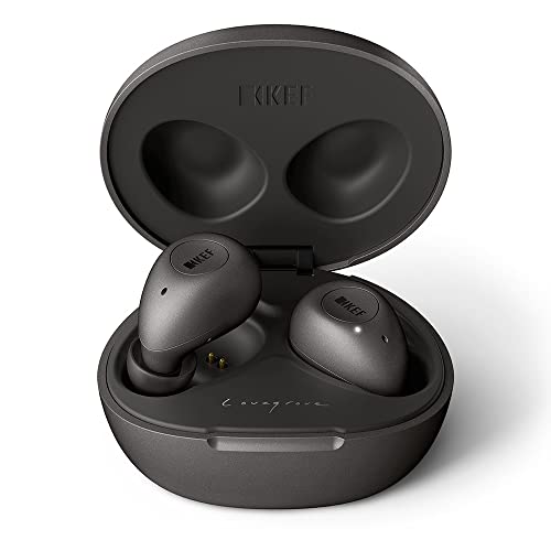 KEF MU3 - Auriculares inalámbricos con cancelación de Ruido (Bluetooth 5.0, protección contra Salpicaduras, 9 + 15 Horas de autonomía), Color Gris…