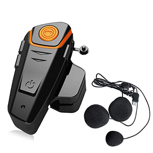 BT-S2 Intercomunicador Casco Moto Bluetooth,Manos Libres 1-3 Motoristas,Sistema Comunicación con Compartir Música, Auriculares para Motocicleta