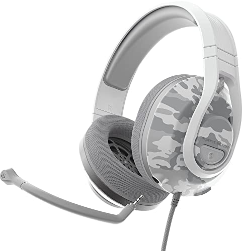 Turtle Beach Auriculares para juegos multiplataforma con cable Recon 500 Arctic Camo: PS5, PS4, PC, Xbox Series X|S, Xbox One y Nintendo Switch