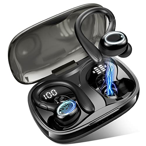 Auriculares Inalambricos Deportivos 48Hrs Auriculares Bluetooth 5.3 con Mic, CVC8.0 Cascos Inalambricos Cancelacion Ruido IP7 Impermeable Pantalla LED/in-Ear Audifonos Inalambricos Deporte Running