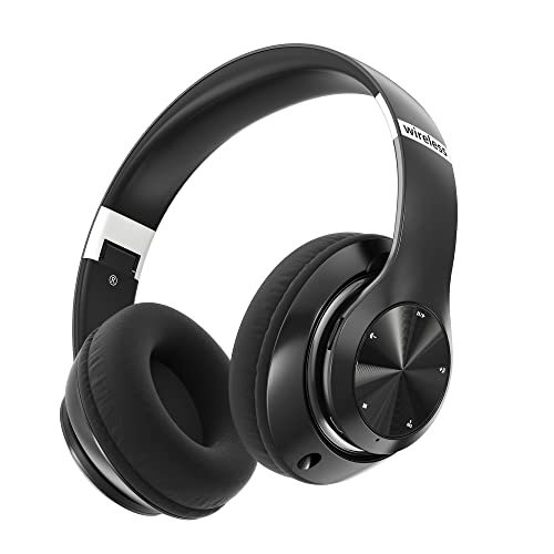 9S Auriculares Inalambricos Bluetooth Plegables, 60H Tiempo de Juego Cascos Inalambricos Bluetooth Estéreo HiFi con Micrófono, Audifonos con 6 Modos de Sonido EQ, Soporte Micro TF/FM, Para PC/TV/Fones