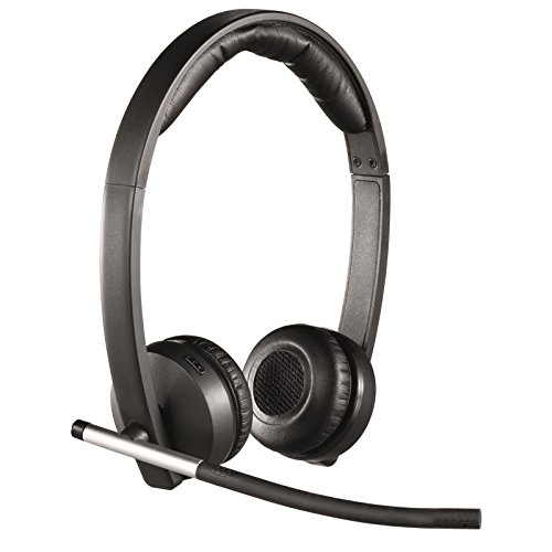 Logitech H820e Auriculares Inalámbricos, Auriculares Estéreo con Micrófono con Supresión de Ruido, USB, Controles Integrados, Indicador Led, PC/Mac/Portátil, Negro