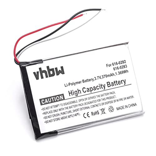 vhbw Litio polímero batería 400mAh (3.7V) para Reproductor de música MP3 Apple iPod Nano 2. Generation, 2G, A1199, MA004LL/A, MA005LL/A, MA099LL/A