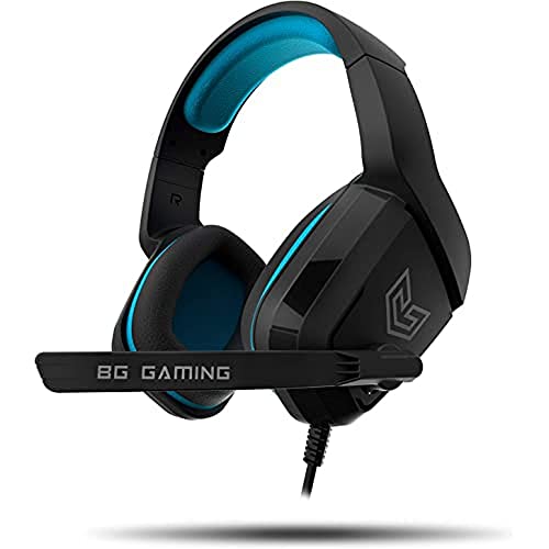 BG BE THE GAME, Cascos Gaming BG RADAR, Auriculares con microfono, Sonido stereo, Altavoces 40mm, Diadema Ajustable, Micro abatible, USB, Compatible PC, PS4, PS5, XBONE ONE, Nintendo Switch, Negro