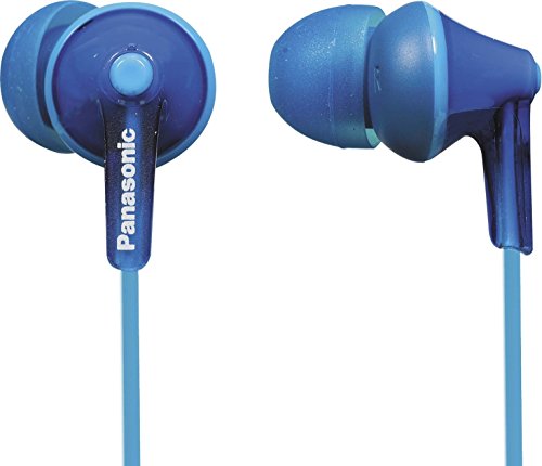 Panasonic RP-HJE125 Auriculares Internos de Tipo Canal con Cable, Imán de Neodimio, Sonido Potente, ErgoFit, Máxima Comodidad y Ajuste, Azul