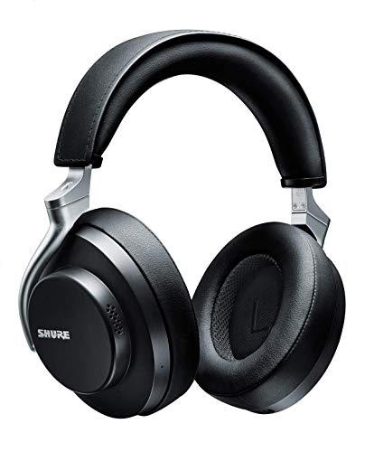 Shure AONIC 50 auriculares canceladores de ruido inalámbrico, sonido de calidad de estudio premium, Bluetooth 5, sobre la oreja, 20 horas de duración de la batería - negro