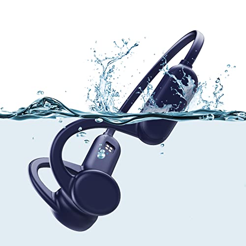 Auriculares conducción ósea natación, Auriculares inalámbricos Bluetooth 5.2，impermeabilidad IPX8 y memoria 8G , reproductor MP3 para natación bajo el agua, correr, ciclismo, conducción, gimnasio