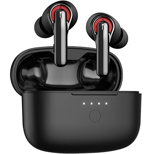 Auriculares inalámbricos Tribit Qualcomm QCC3040 Bluetooth 5.2, 4 micrófonos CVC 8.0 reducción de Ruido 50H Tiempo de reproducción Claro Llamadas Control de Volumen Bluetooth Auriculares, Flybuds C1