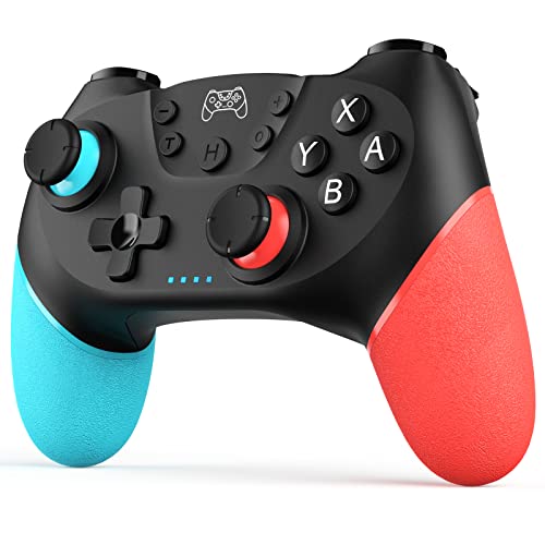 Hbaid 2023 Mando Switch, Mando Inalambricos para Switch con Wake Up, Pro Controller pc con Gyro Axis/Dual Shock/Función Turbo