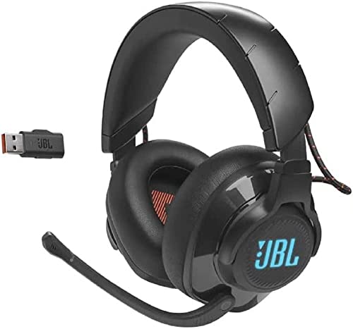 JBL Quantum 610 Auriculares Gaming Over-Ear Inalámbricos, 2,4 GHz, Jack 3,5 mm, con micrófono de Brazo Plegable y sonido QuantumSurround, negro