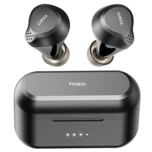 TOZO Auriculares Inalámbricos, NC7 Todas Las Funciones Auriculares Inalambricos Bluetooth Cascos Inhalabricos con 72 Horas De Duración, Cancelación de Ruido Activa de Varios Modos, Control Táctil