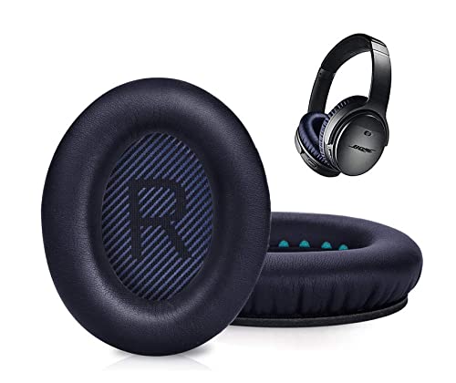 V-MOTA QC35 Almohadillas compatibles con Bose QuietComfort 35 y 35 ii Auriculares inalámbricos con cancelación de ruido, cojines de repuesto reemplazan parte (1 par) (azul)