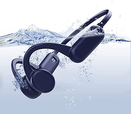 Pinetree Auriculares conducción ósea natación,Auriculares inalámbricos Bluetooth 5.2,Impermeabilidad IPX8 con micrófono Reproductor MP3 Built-in 8G Memoria para Natación Subacuática,Surf