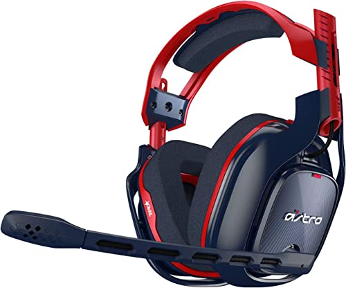 ASTRO Gaming A40 TR-X Auriculares alámbricos, 4a gen, Audio V2, clavija de 3.5 mm, micrófono intercambiable, para Xbox Series X y S, Xbox One, PS5, PS4, PC, Nintendo Switch - Rojo/Azul