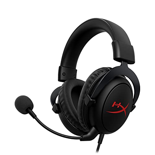 HyperX Cloud Core –Auriculares para juegos de PC, con DTS Headphone:X Spatial Audio, almohadillas de espuma viscoelástica, carcasa de aluminio resistente