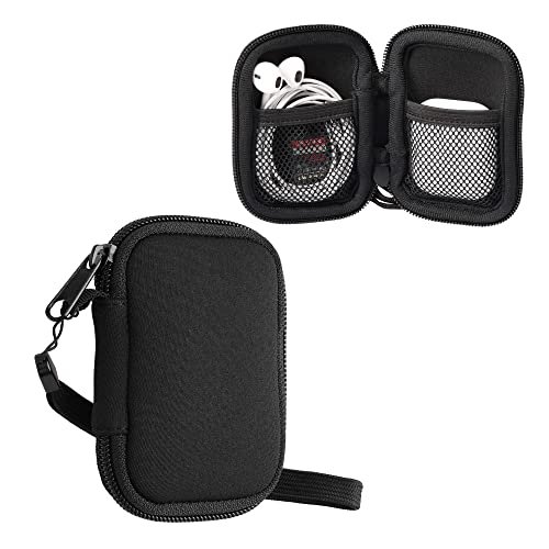 kwmobile Estuche de Neopreno Compatible con Apple Airpods 1/2 / 3 / Pro 1 / Pro 2 - Funda con Cremallera y Bolsillos de 6 x 9 CM