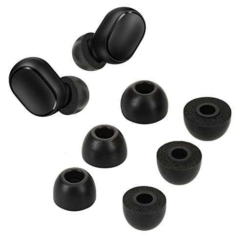 kwmobile Almohadillas Repuesto Compatibles con Xiaomi Airdots 2 - Set de 6X Puntas Auriculares - Negro