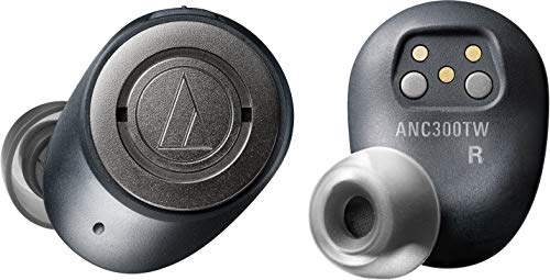 Audio-Technica ATH-ANC300TW - Auriculares intraurales inalámbricos con cancelación de ruido activo, negro