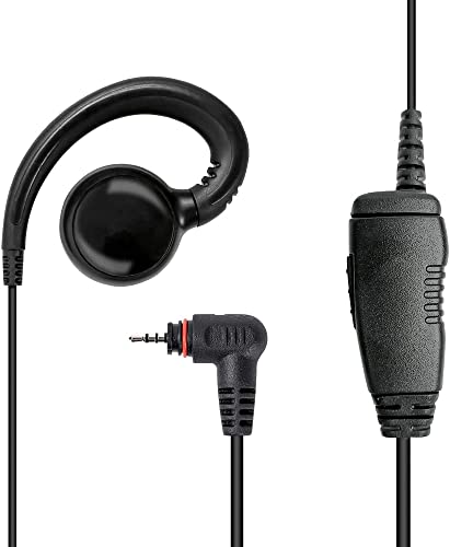 Pinganillo Walkie Talkie Auriculares, 1 pin y 2,5mm Auricular en Forma con Micrófono Compatible con Motorola SL1K SL1M SL300 SL3500e SL4000 SL7550 7580 7590, Auriculares Walkie Talkie con Gancho