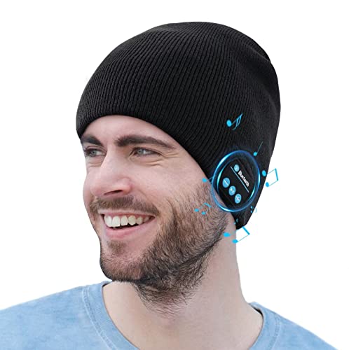 COTOP Gorro Bluetooth 5.0 Regalos Originales, Regalo para Hombres Mujeres, cálido y Suave Gorro de Invierno con música y Auriculares inalámbricos estéreo HD para Deportes al Aire Libre