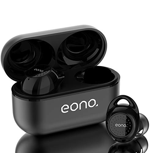 Amazon Brand - Eono Auriculares-Inalámbricos-Deportivos-Eonobuds3 Auriculares-Bluetooth con Micrófono - In-Ear Auriculares con IPX7 Impermeable, Control táctil y Carga USB-C(Negro)