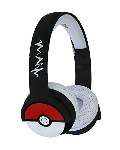 OTL Technologies Pokemon Pokeball Kids Auriculares inalámbricos, para niños (Producto con Licencia Oficial) Black