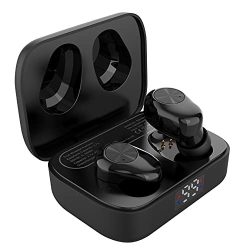 Amazon Brand - Eono Auriculares-inalámbricos-Eonobuds 1-Auriculares-Bluetooth 5.2-Cascos-inalambricos en la Oreja con Sonido nítido,IPX7 de impermeabilidad,Carga USB-C para el Trabajo(Negro)