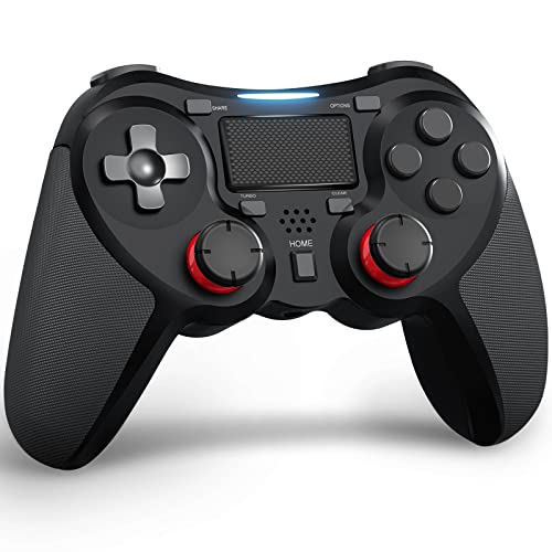 TERIOS Mando PS4 de Juegos Compatible con PS4/Slim/Pro,PS4 Mando de 1000mAh/Juego Inalámbrico con giroscopio de Seis Ejes/sensor giroscópico/conector para auriculares/Touchpad