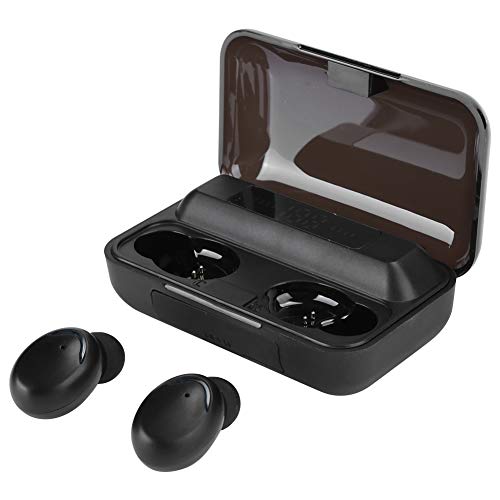 Auriculares inalámbricos, F9-5 Auriculares inalámbricos Bluetooth 5.0 con estuche de carga inalámbrica, Auriculares deportivos internos con control táctil, Auriculares estéreo con cancelación de ruido