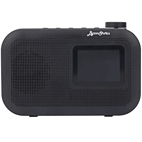 ByronStatics Radio Digital Retro Dab/Dab+/FM Digital con Alarma, Pantalla a Color, Salida de Altavoz Mono de 1,2 W, Conector de Auriculares de 3,5 mm, alimentación Principal o portátil 4 Pilas AA