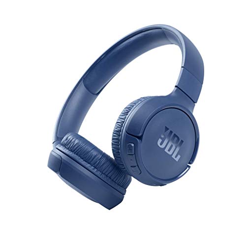 JBL TUNE 510BT – Auriculares inalámbricos on-ear con tecnología Bluetooth, ligeros, cómodos y plegables, hasta 40h de batería, Siri y Asistente de Google, con conexión multipunto, azul