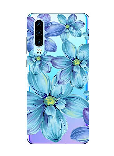 Oihxse Funda Compatible con Huawei P10, Carcasa Transparente Silicona TPU Suave Protector de Golpes Ultra-Delgado Cristal Cover Anti-Choque Anti-Arañazos Bumper-Orquídea