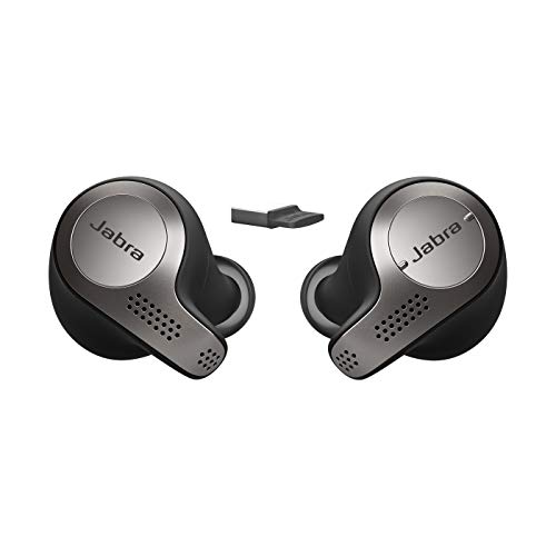 Jabra Evolve 65t, Auriculares Verdaderamente Inalámbricos In-Ear, Certificados por Microsoft, Batería de Larga Duración, Adaptador Bluetooth USB, Negro