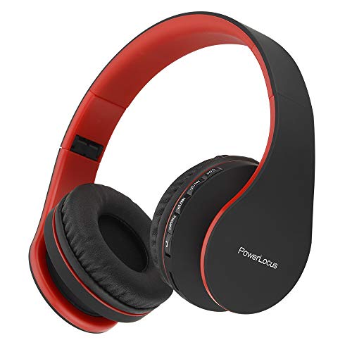 PowerLocus Auriculares Inalámbricos Bluetooth, Auriculares Bluetooth Diadema, Cascos Bluetooth con Micrófono, Hi-Fi Stereo Sonido, Graves Profundos, Audifonos Plegables para iPhone/Android/PC/Viajes