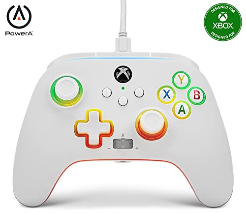 Power A Mando con cable mejorado Spectra Infinity para Xbox Series X|S - Blanco (Amazon Exclusive)