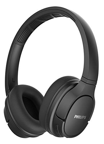 Philips SH402BK/00 Auriculares Supraaurales Bluetooth, Deportivos (Altavoces 40 mm, Almohadillas Transpirables/Refrescantes, Eliminación del Ruido/Eco, 20 Horas de Reproducción) Negro