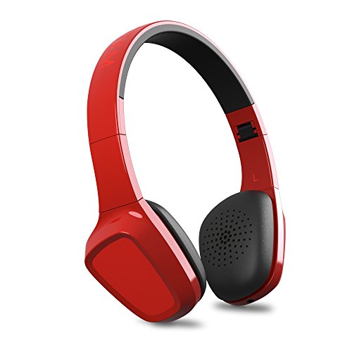 Energy Sistem Headphones 1 Bluetooth Red (Auriculares inalambricos, Bluetooth, Micrófono, Control de Llamadas, Batería Recargable, ultraligeros, Diadema Regulable y Almohadillas con rotación), rojo