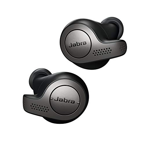 Jabra Elite 65t, Auriculares Bluetooth con Cancelación Pasiva del Ruido, Tecnología de Cuatro Micrófonos para Auténticas Llamadas Inalámbricas y Música, Negro Titanio